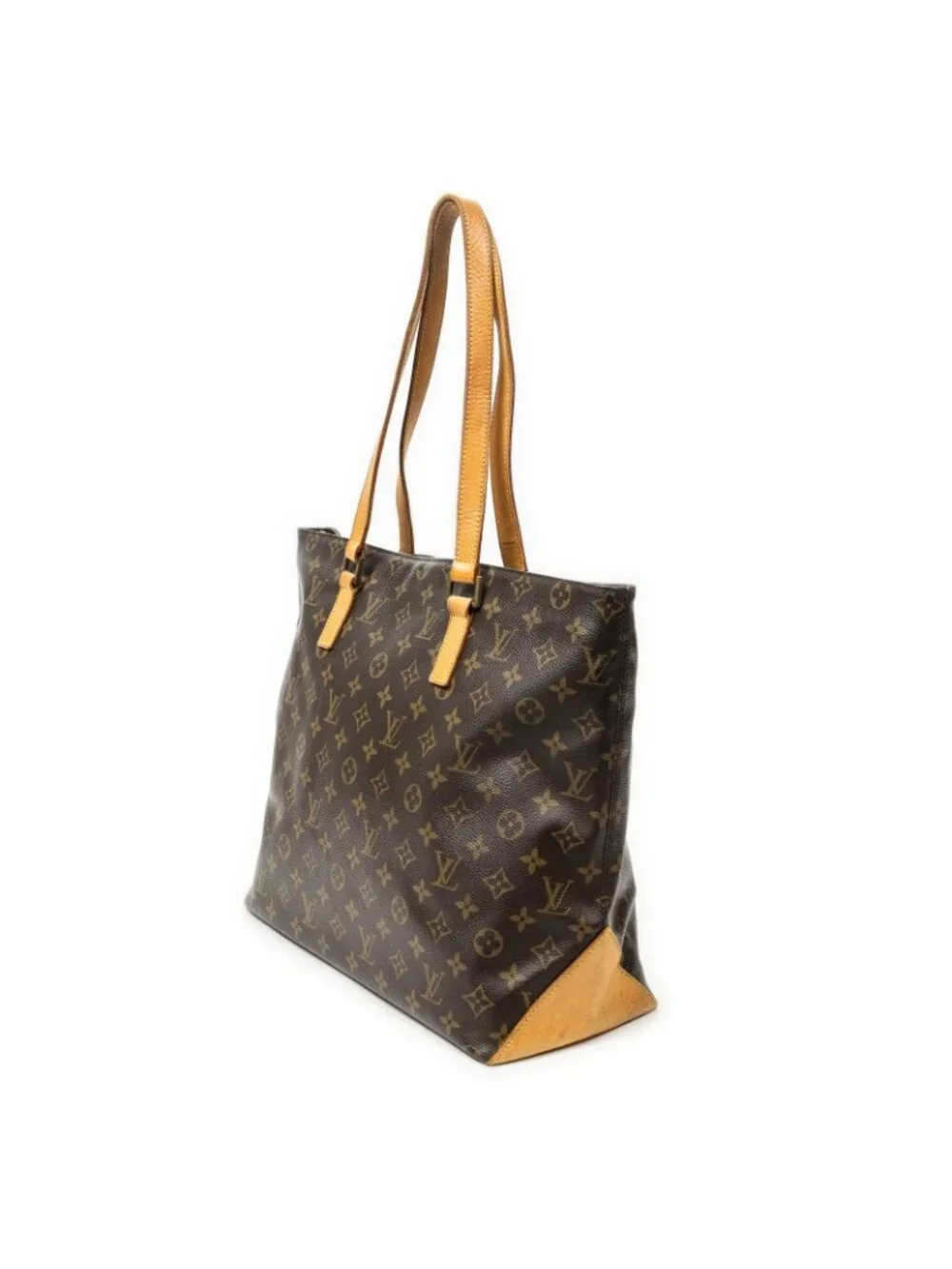 Louis Vuitton Cabas Mezzo Brown Monogram Canvas Tote Bag